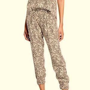 ATM Anthony Thomas Melillo Lunar Leopard-Print Cropped Silk Sweatpants